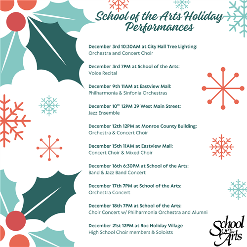 Holiday perofrmances